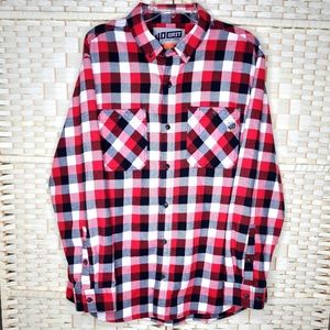 Duluth Trading Mens XL 40 Grit Shirt Red Plaid Flannel Button Down